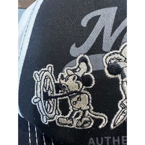 VTG Y2K Disney Mickey Mouse Classic Black Authentic Baseball Cap Hat Strapback - Picture 13 of 16